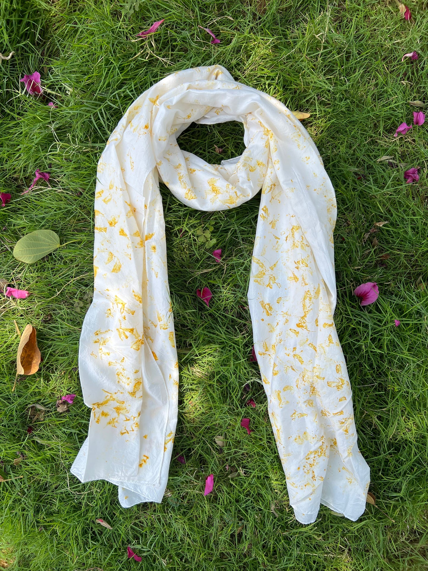 Dawn - Eco-printed silk stole