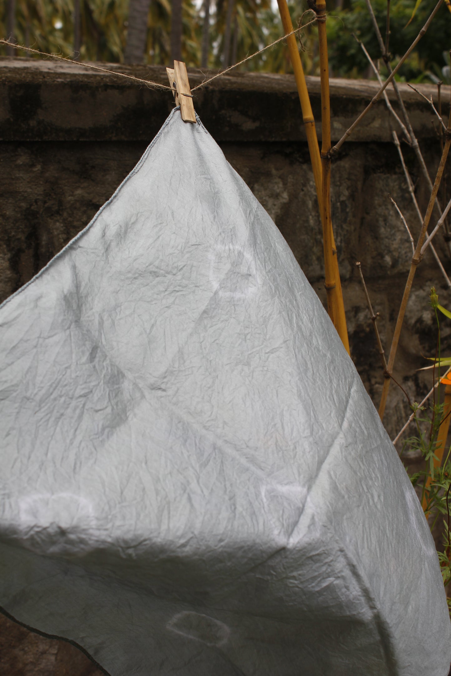 Winter morning - Tie and dye pattern silk bandana